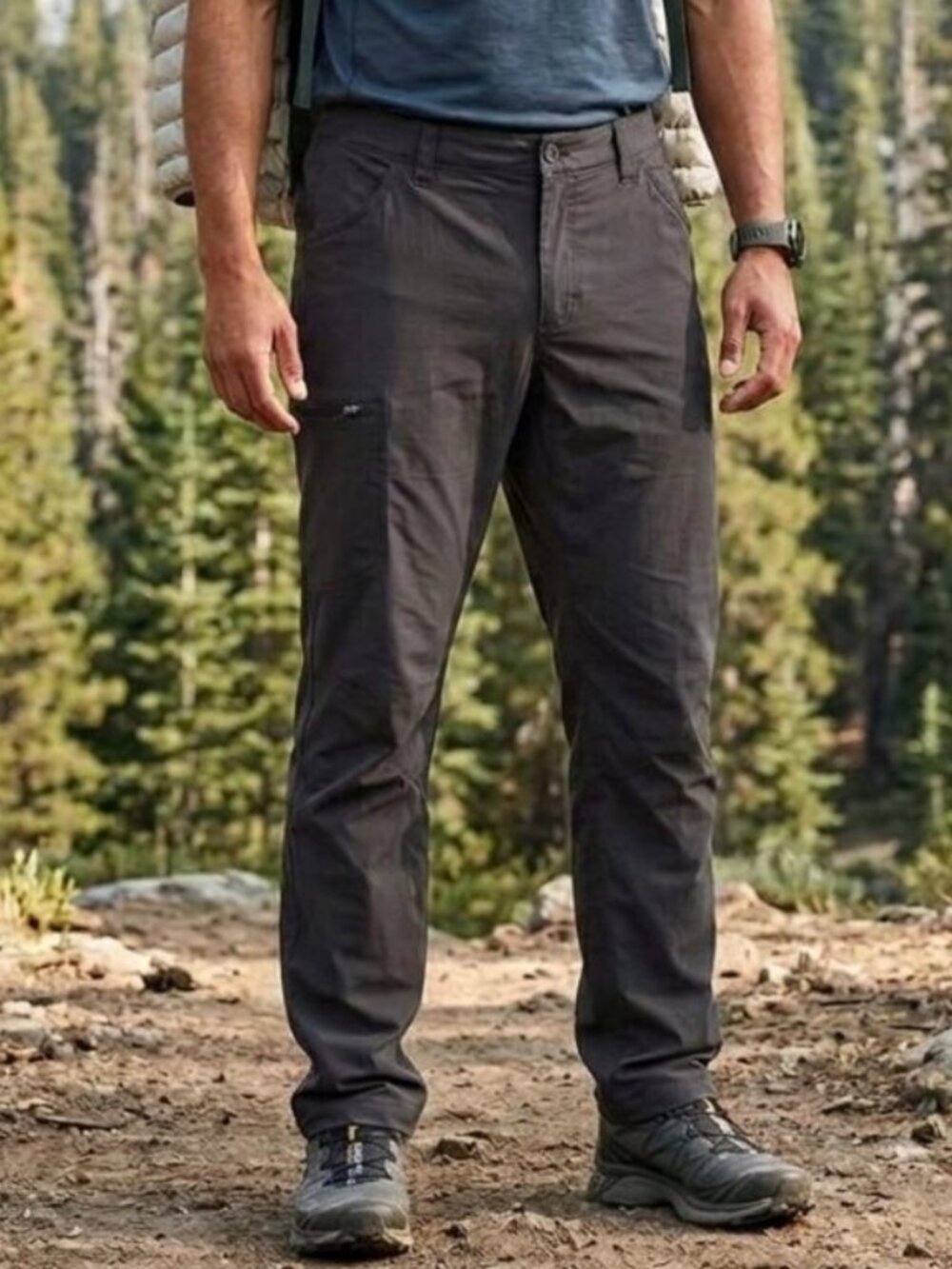 Marmot Pants size 34 softshell men's gray outdoor travel pants - hiking gear